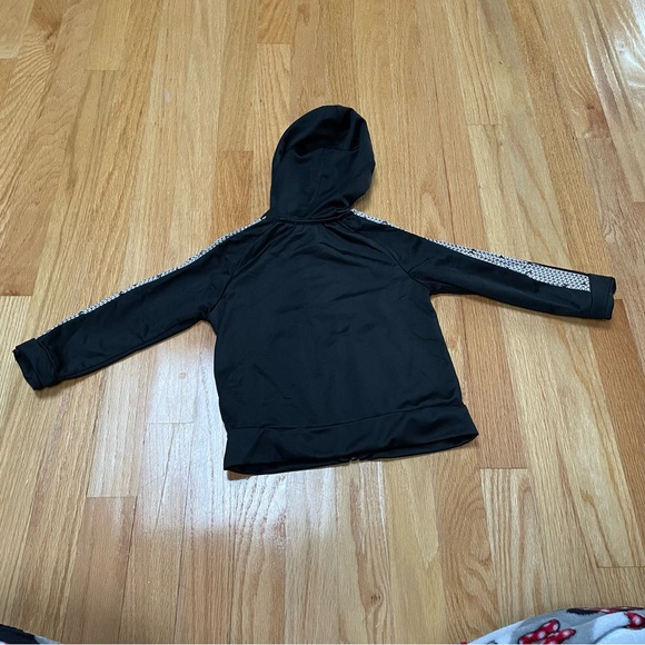 Puma light pink/black matching suit with zip up hooded top & thin leggings 24mos - Picture 2 of 13